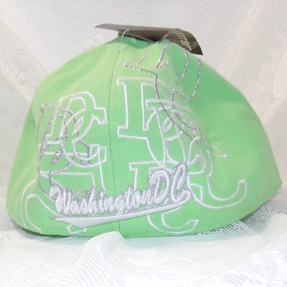 WASHINGTON DC City Hunter Embroidered CAP IS NEW WITH TAG- SIZE IS SMALL GREEN - Picture 3 of 8